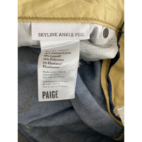 Paige Jeans Women's Size 26 (30x29) Skyline Ankle Peg Denim Distressed Grunge - Picture 9 of 16